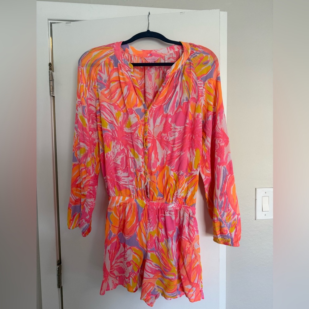 Lilly Pulitzer Pink and Orange Floral Top